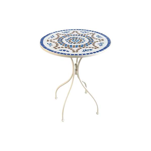 Lifestyle Living Azure Mosaic Bistro Table and Chairs Set | 3 Piece, Blue