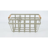 Metal Basket with Bamboo Handle - 25cm