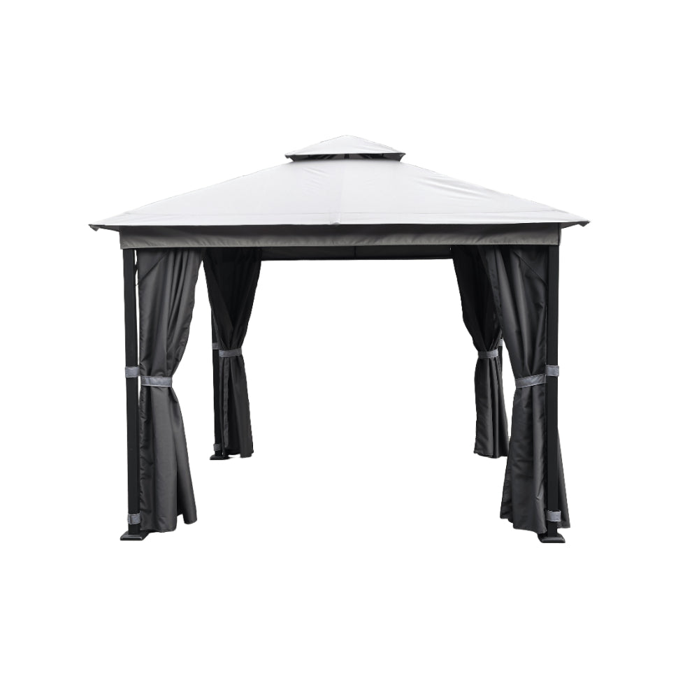 Lifestyle Living Phoenix Steel Gazebo with Side Curtains | 3 x 3m