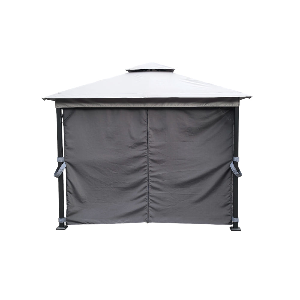 Lifestyle Living Phoenix Steel Gazebo with Side Curtains | 3 x 3m