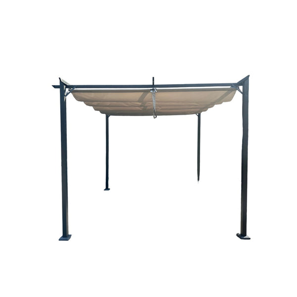 Lifestyle Living Solara Steel Pergola with Retractable Canopy | 3 x 3m