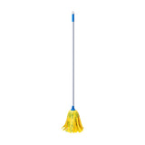 Kleaner Non-Woven Strip Mop Set | Long Handle, Twist-On Head, Hanging Loop