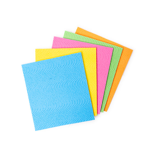 Kleaner Cellulose Cleaning Sponges | Pack of 5, 18 x 20cm, Assorted