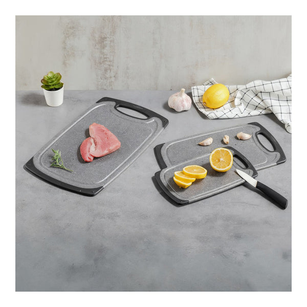 Anti-Slip Chopping Boards - Pack of 3 Stone Effect