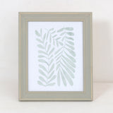 Sage Green Wooden Botanical Leaf Frame | 8 x 10in, Distressed Finish
