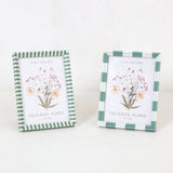 Green and White Striped Photo Frame Set | 5 x 7in, Pack of 2