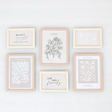 Assorted Boho Framed Wall Art Prints | Pack of 6 Pieces, Neutral Colours
