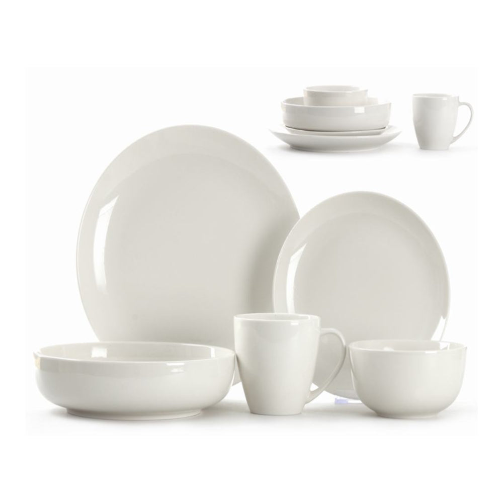 Glossy White Deep Pasta Bowl | 22cm, Stackable Dinnerware Design