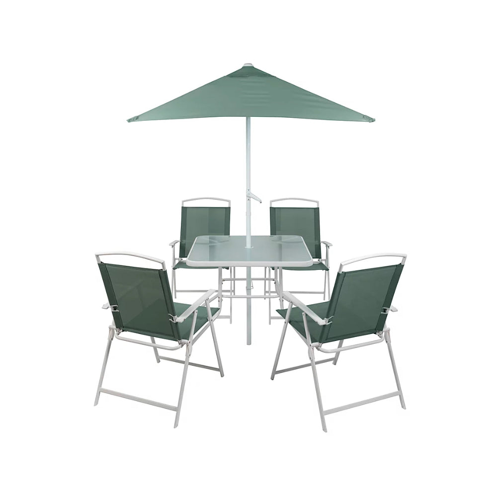 Vivo 6 Seater Outdoor Dining Furniture Set | Sage Colour, 6 Pieces