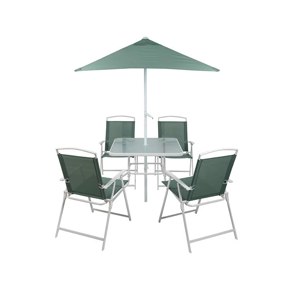 Vivo 6 Seater Outdoor Dining Furniture Set | Sage Colour, 6 Pieces