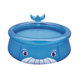 3D Blue Whale Inflatable Kids Paddling Pool | Spray Feature, 175 x 62cm