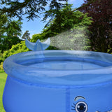 3D Blue Whale Inflatable Kids Paddling Pool | Spray Feature, 175 x 62cm