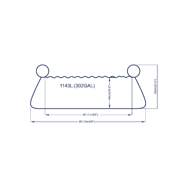 3D Blue Whale Inflatable Kids Paddling Pool | Spray Feature, 175 x 62cm