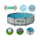Grey Frame Plus Round Above-Ground Swimming Pool | 427 x 84cm