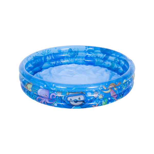 Ocean World 3-Ring Inflatable Paddling Pool | Blue Ocean Design