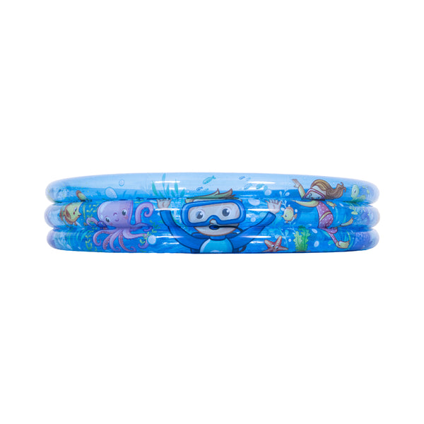 Ocean World 3-Ring Inflatable Paddling Pool | Blue Ocean Design