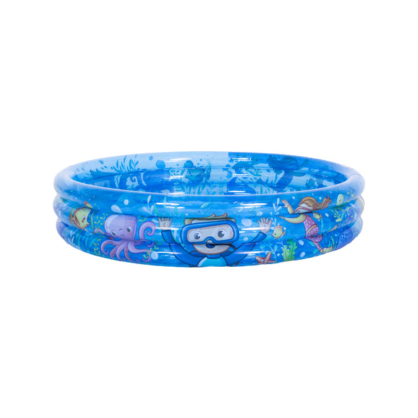 Ocean World 3-Ring Inflatable Paddling Pool | Blue Ocean Design