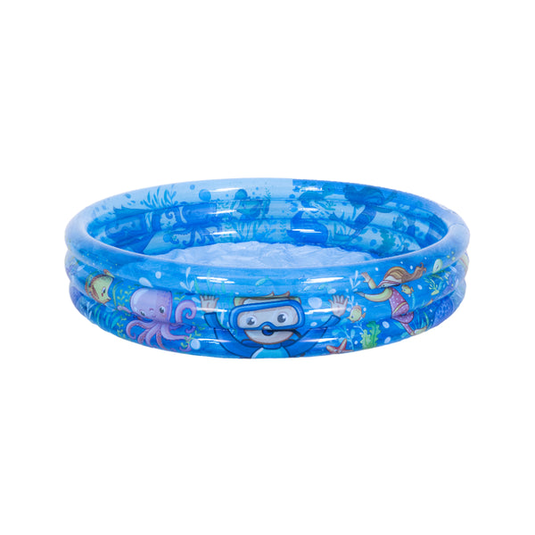 Ocean World 3-Ring Inflatable Paddling Pool | Blue Ocean Design