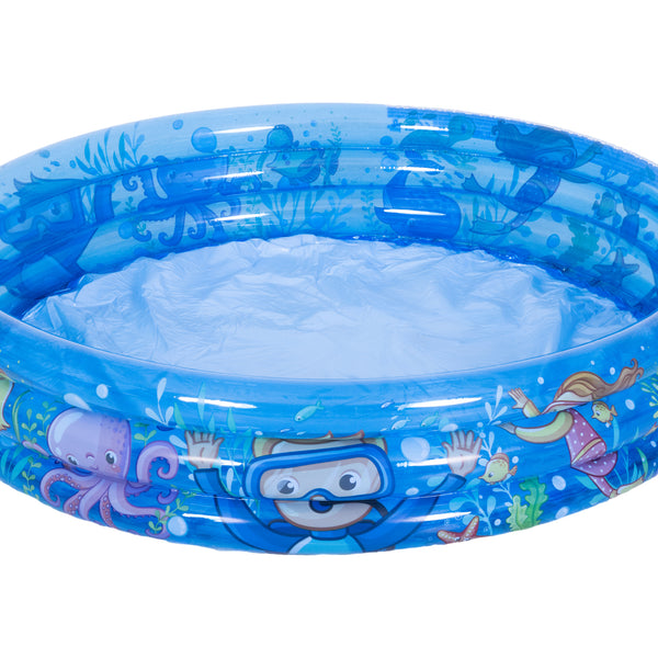 Ocean World 3-Ring Inflatable Paddling Pool | Blue Ocean Design