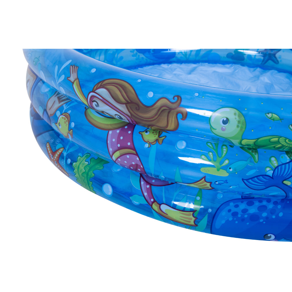 Ocean World 3-Ring Inflatable Paddling Pool | Blue Ocean Design