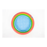 Colourful 3-Ring Inflatable Paddling Pool | Multicolour, Cushioned Base