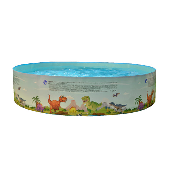 Dinosaur World Rigid Wall Paddling Pool | 180cm, Round Kids Design