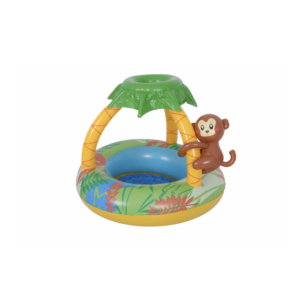 Monkey Tropical Baby Inflatable Pool | Palm Canopy, Jungle Design