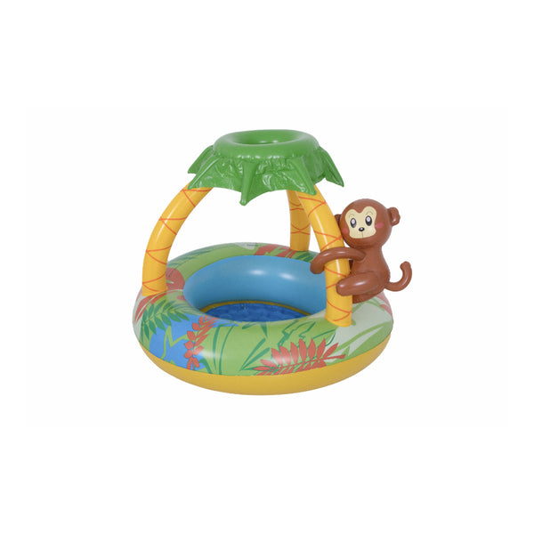 Monkey Tropical Baby Inflatable Pool | Palm Canopy, Jungle Design