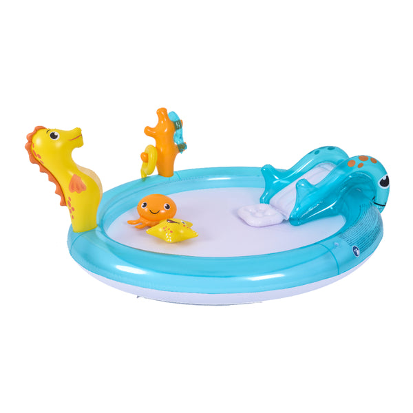 Inflatable Sea Animal Kids Outdoor Play Pool | 200cm, Aqua Blue