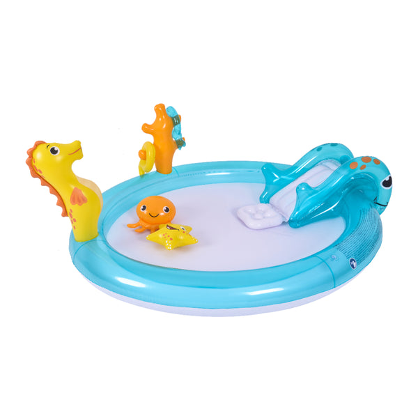 Inflatable Sea Animal Kids Outdoor Play Pool | 200cm, Aqua Blue