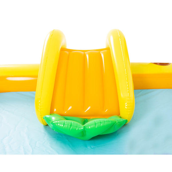 Jungle Animal Inflatable Spray Pool with Slide | 214cm, Multicolour