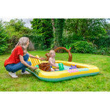 Jungle Animal Inflatable Spray Pool with Slide | 214cm, Multicolour