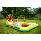 Jungle Animal Inflatable Spray Pool with Slide | 214cm, Multicolour