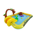 Jungle Animal Inflatable Spray Pool with Slide | 214cm, Multicolour