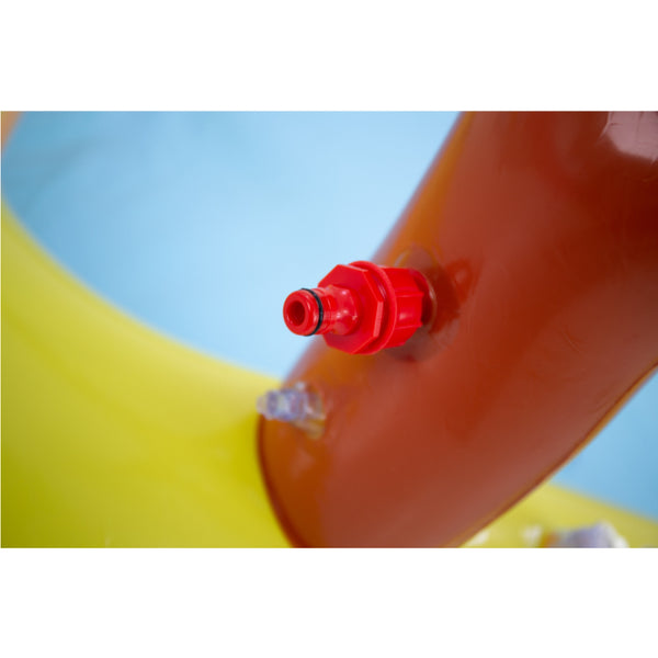 Jungle Animal Inflatable Spray Pool with Slide | 214cm, Multicolour