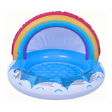 Rainbow Baby Inflatable Pool Float | Built-In Canopy, Cushioned Seat