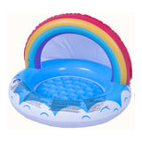 Rainbow Baby Inflatable Pool Float | Built-In Canopy, Cushioned Seat