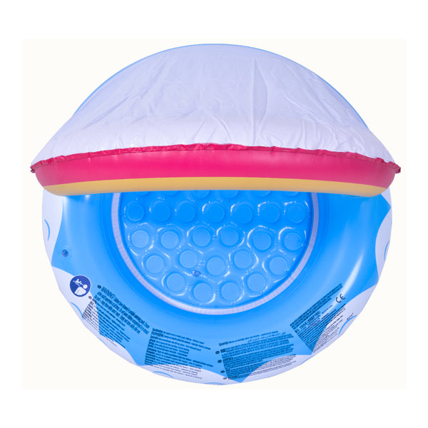 Rainbow Baby Inflatable Pool Float | Built-In Canopy, Cushioned Seat