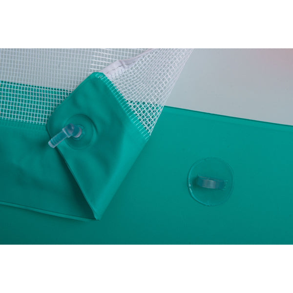 Rectangular Inflatable Pool with Football Goals | 258cm, Teal and Orange