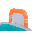 Rectangular Inflatable Pool with Football Goals | 258cm, Teal and Orange