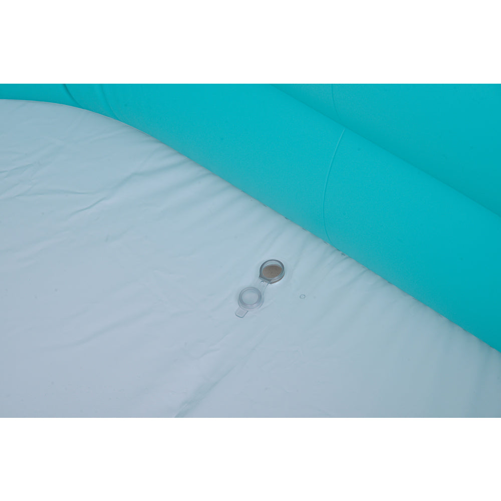 Rectangular Inflatable Pool with Football Goals | 258cm, Teal and Orange