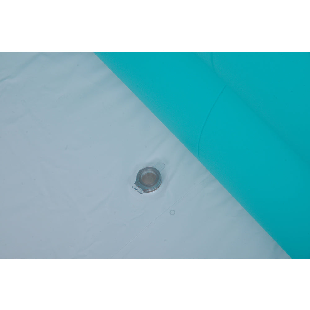 Rectangular Inflatable Pool with Football Goals | 258cm, Teal and Orange
