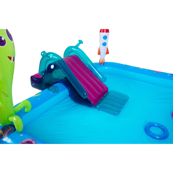 Monster Space-Themed Inflatable Spray Pool | 240cm, with Slide