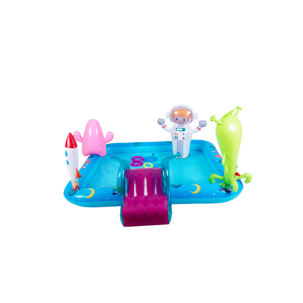 Monster Space-Themed Inflatable Spray Pool | 240cm, with Slide