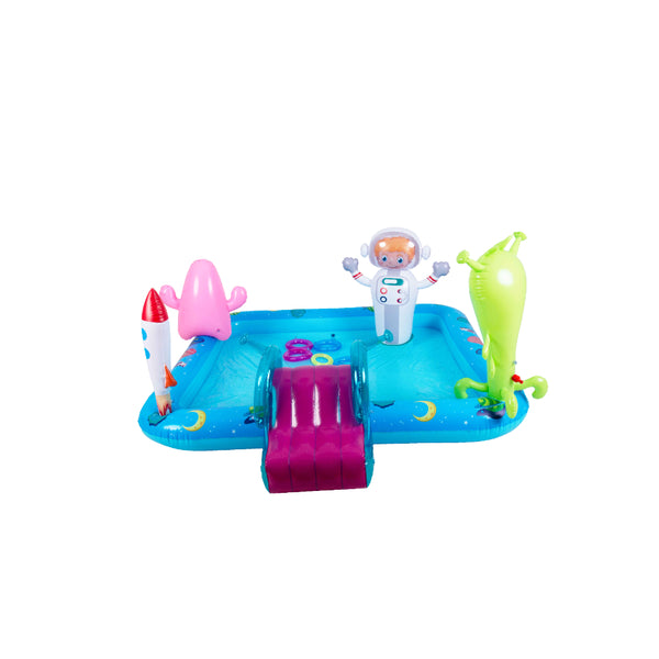 Monster Space-Themed Inflatable Spray Pool | 240cm, with Slide