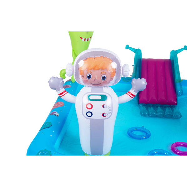Monster Space-Themed Inflatable Spray Pool | 240cm, with Slide