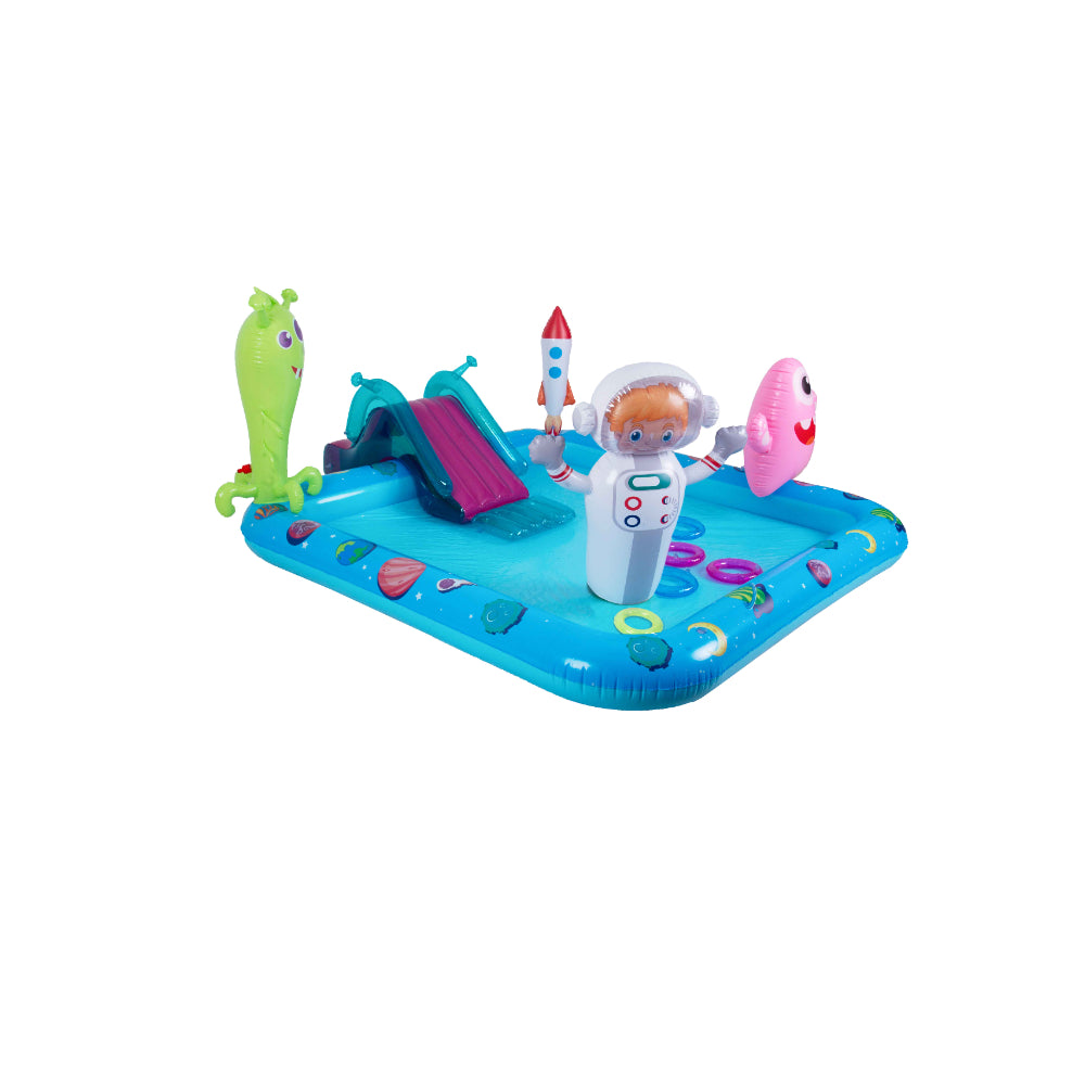 Monster Space-Themed Inflatable Spray Pool | 240cm, with Slide