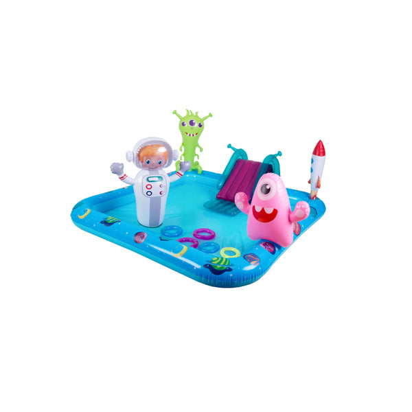 Monster Space-Themed Inflatable Spray Pool | 240cm, with Slide