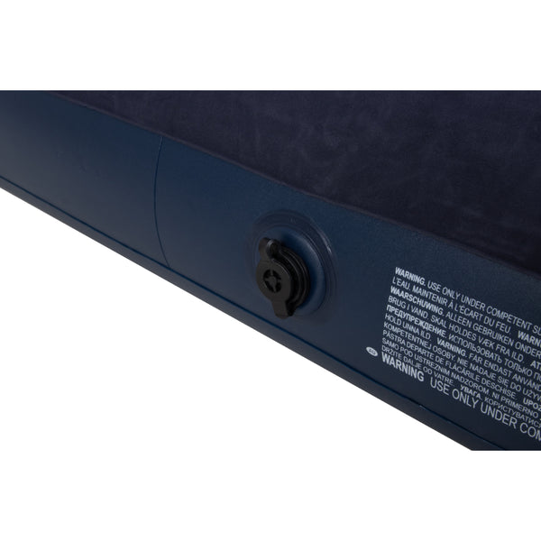 Double Navy Blue Cloudcoil Flocked Air Mattress | Raised Inflatable Bed