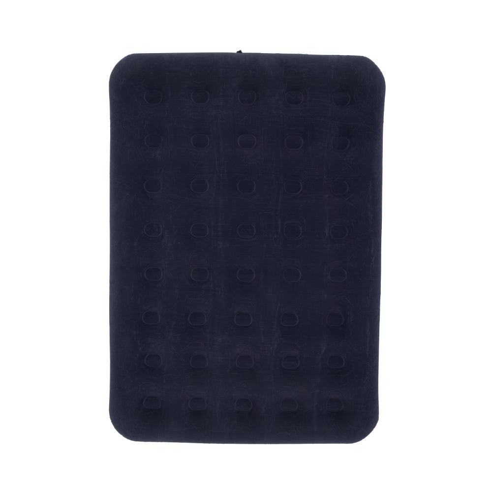 Double Navy Blue Cloudcoil Flocked Air Mattress | Raised Inflatable Bed